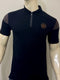 BALMAIN SLIM FIT ZIP FASTENING WITH LEATHER PATCH POLO SHIRT